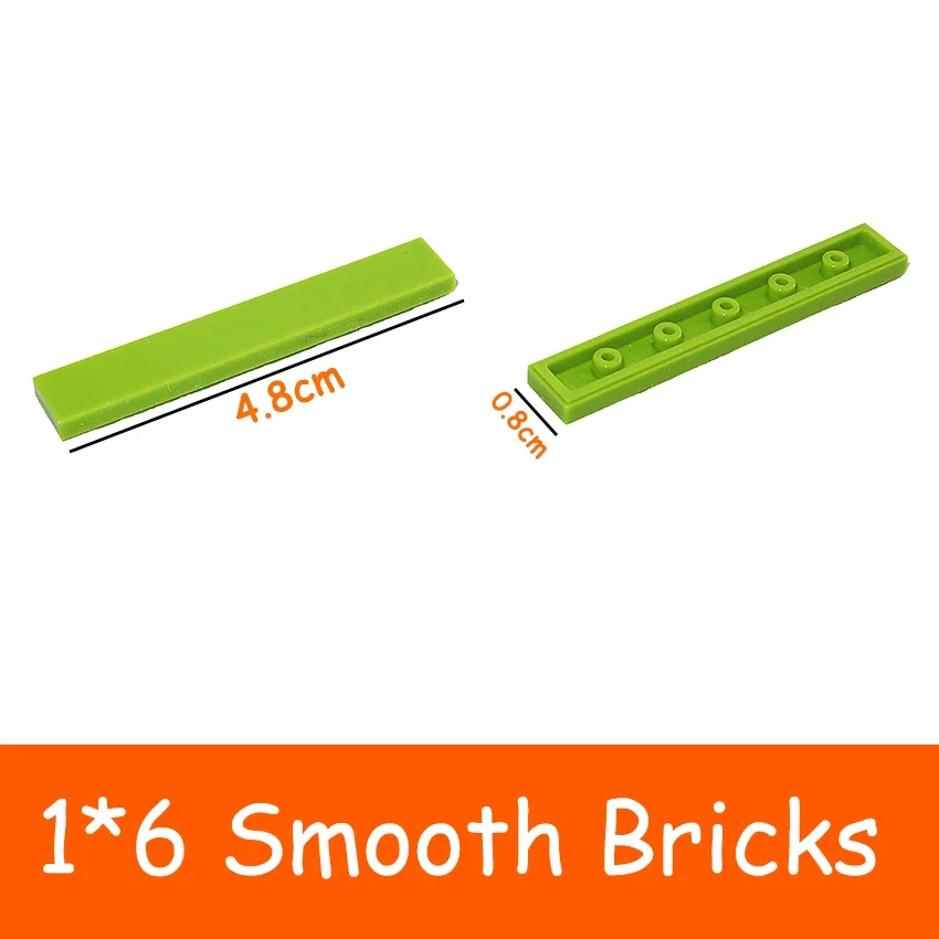 

50PCS 6636 Size 1x6 Bricks Flat Tile Smooth MOC Assemble Particles 1*6 Building Blocks DIY Educational Creative Toy for Kids