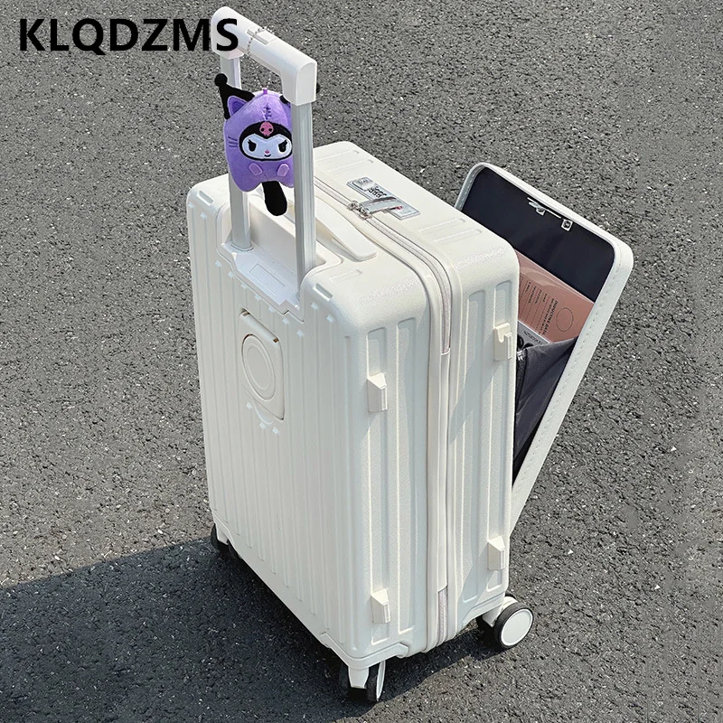 

KLQDZMS 20"22"24"26 Inch Luggage New Universal Multifunctional Business Trolley Case Boarding Box with Wheels Rolling Suitcase