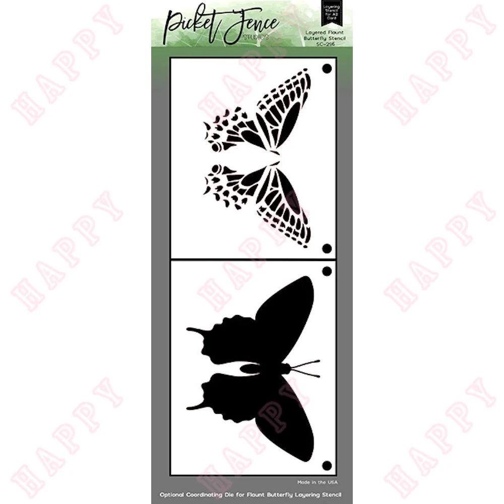 

Plastic Stencils Flaunt Butterfly Scrapbook Diary Photo Album Decoration Paper Craft Embossing Template DIY Greet Card Handmade