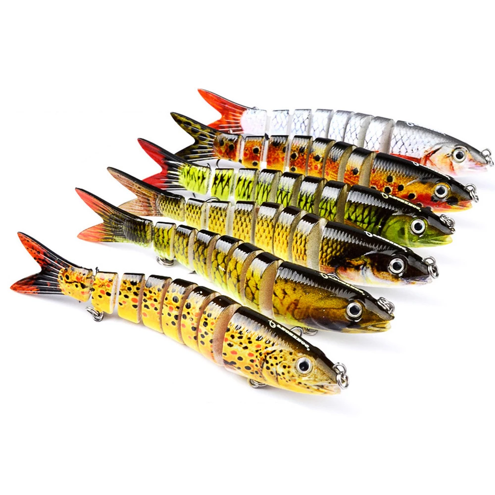 

SHINESIGNAL 19g Swimbait Pike Wobblers Crankbait Fishing Lure Multi Jointed Hard Bait Segment Multi-Jointed Artificial Lures