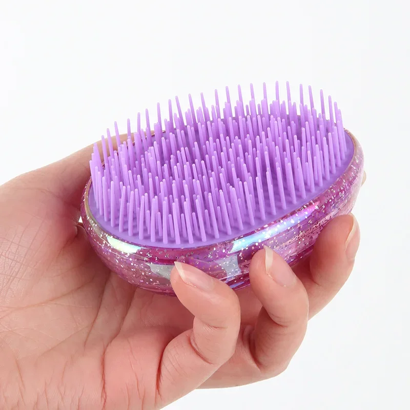 Soft Tangle Hair Brush Egg Shaped Detangling Brush Anti-knot Combs Hairdressing Comb Massage Comb Hair Care Baby Comb Combs images - 6