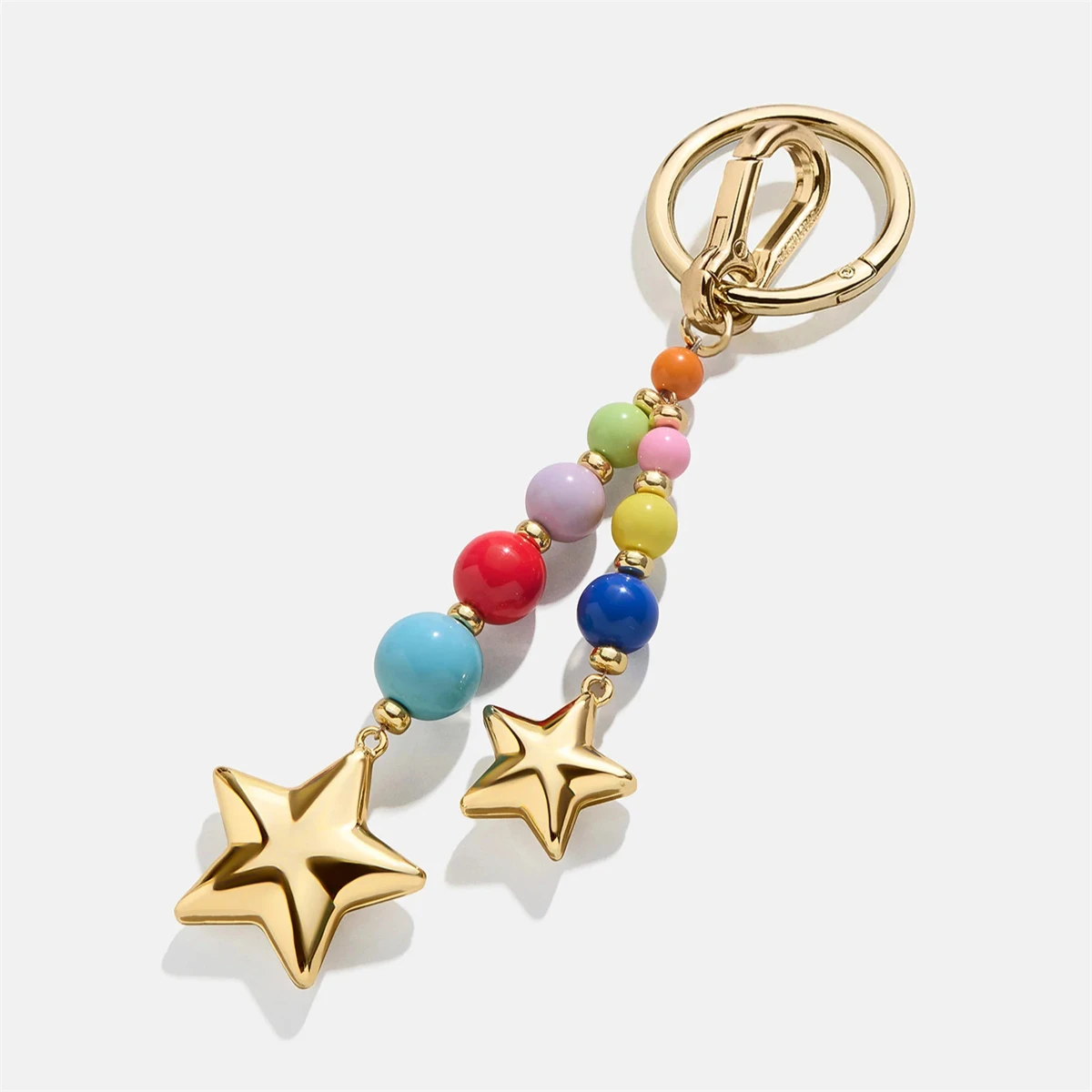 Vibrant Handwoven Keychain with Bead Detail - Trendy Bag Charm & Pendant Accessory