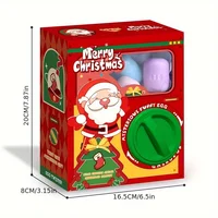 Christmas Twist Egg Maker Maker with Santa Elk Snowman Doll Fun Twist Egg Maker with Randomly Matches 6 Eggs Christmas Gift 2