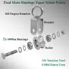 Pulley Wheel Stainless Steel Duplex Bearing Super-Silent Detachable 360 Degree Rotation Pulley System Gym Loading 500KG 4