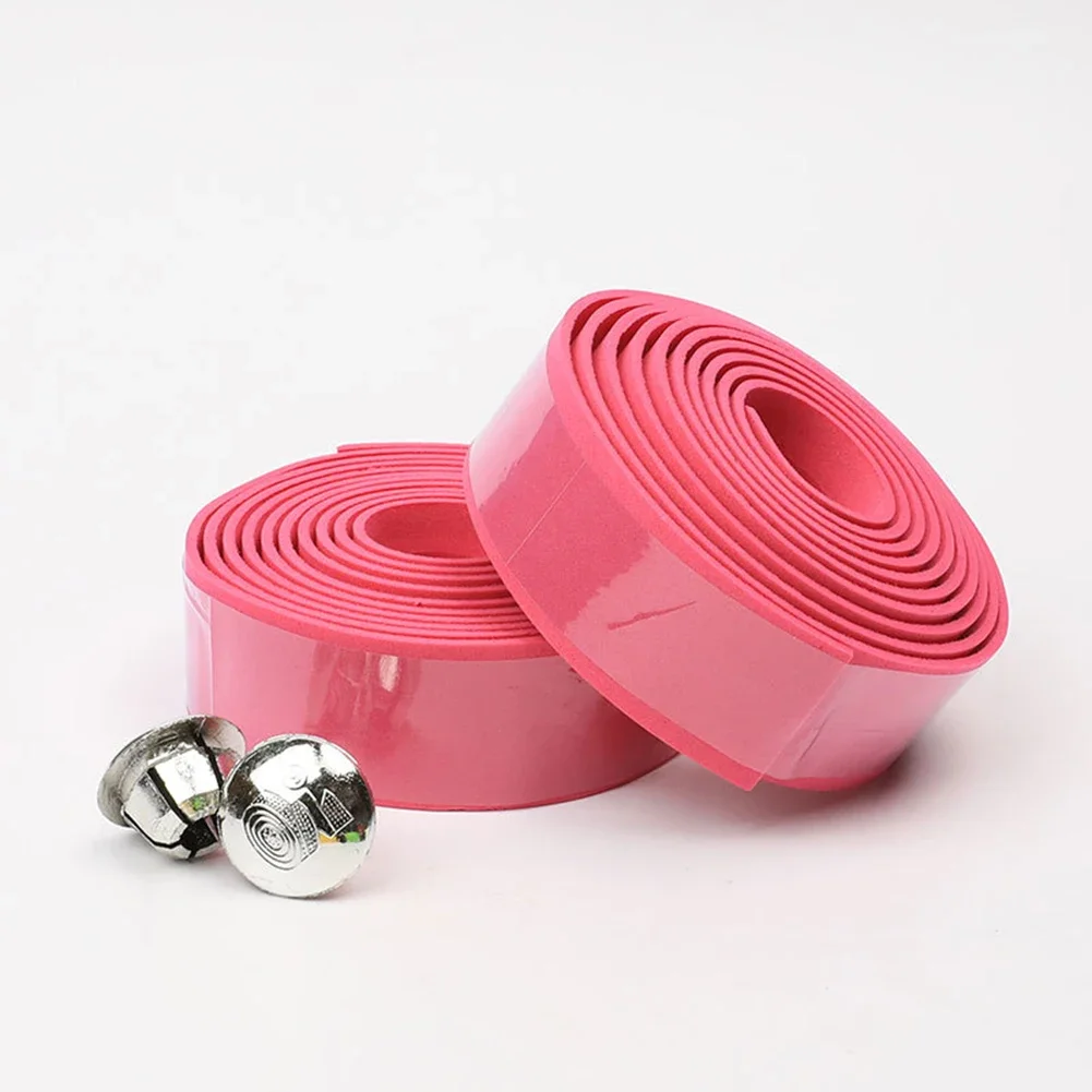 Bike Bicycle Handlebar Tape Rubber Foam Wrap Tapes Professional Cycling Damping Anti-Vibration Wrap With 2 Bar Plug