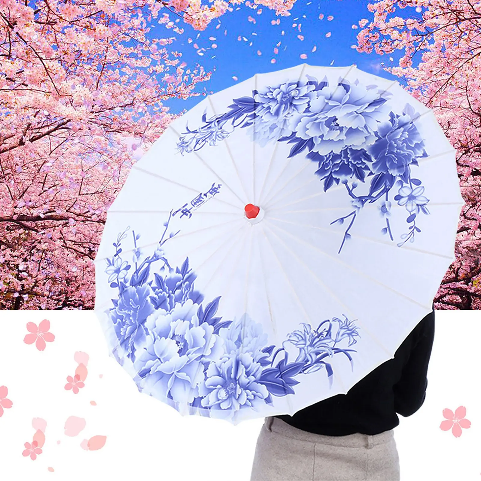 Windproof Umbrella Fabric Umbrella Parasol Umbrella Rainproof Women Windproof Chinese Classical Dance