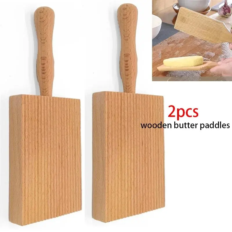 Tavole di Gnocchi e pagaie di burro in legno creatore di Gnocchi per creare facilmente autentica Pasta e burro fatti in casa senza attaccare