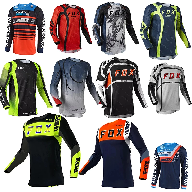 2023 Men's Downhill Jerseys  Mountain Bike MTB Shirts Offroad DH Motorcycle Jersey Motocross Sportwear Clothing  RANGER Fox