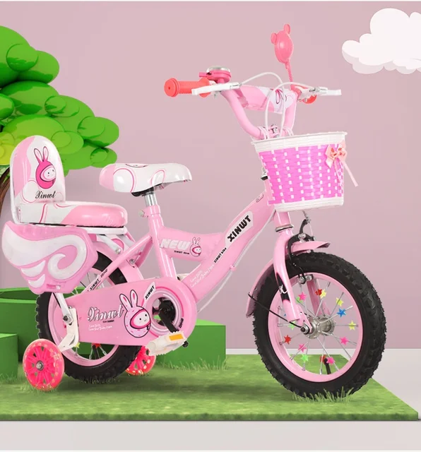 Bicicleta de princesa para niños, bicicleta sensible de doble freno, rueda  de entrenamiento Flash, 12 pulgadas, 2 a 9 años - AliExpress