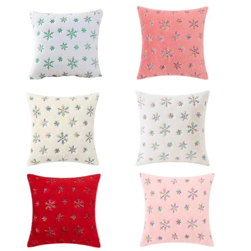 

Christmas Snowflake Pillowcase Pillow Cushion Cover for Home Bedroom Living Room