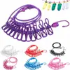 1Pcs New With 12 Clips Clothing Clothesline Retractable Windproof Cloth Hanging Line Portable Elastic Drying Rack For Outdoor 1