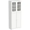 64" Tall Kitchen Pantry Storage Cabinet, Pantry Cabinet with Doors and Shelves, Modern Food Pantry Cabinet Cupboard, Storage Cab 4