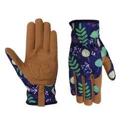 Women's Breathable Leather Gardening Gloves - Thorn - Proof, Puncture - Resistant Grip Gloves - Type 1 (Brown)