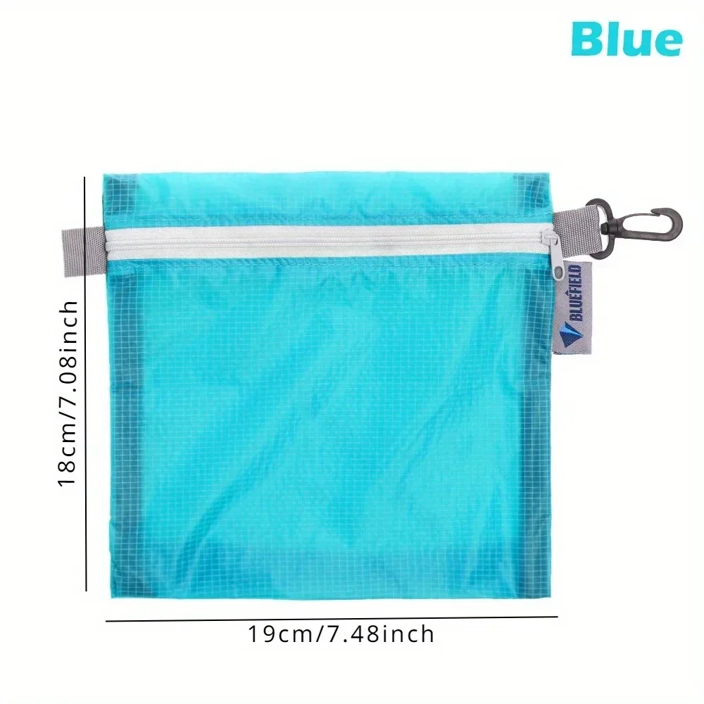 1PC Nylon Ultra Light Zipper Storage Bag Outdoor Organizer Backpack Rain Cover with Hook Waterproof Camping Hiking Swimming Bags