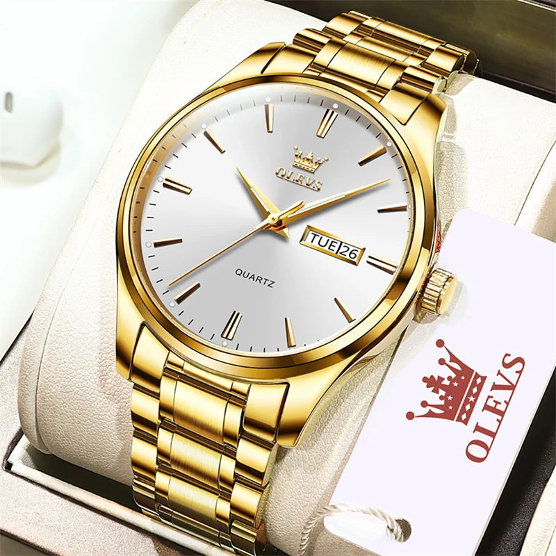 

2023 New Luxury Men's Watches Stainless Steel Band Fashion Waterproof Quartz Watch For Man Calendar Male Clock Reloj Hombre 2023