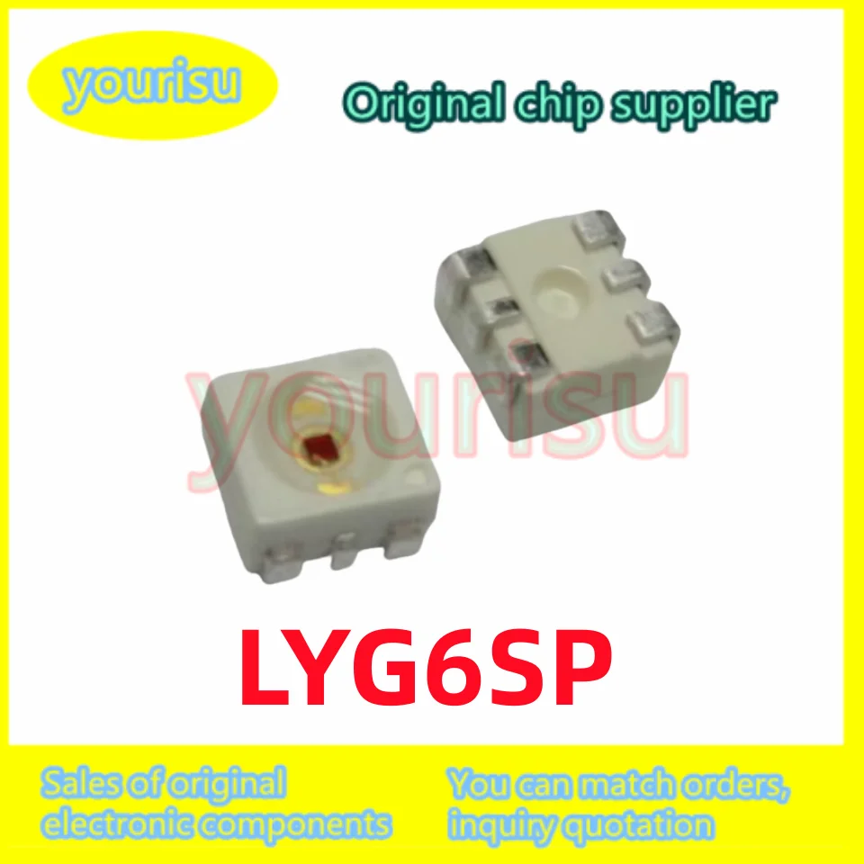 50 개/몫 LYG6SP LY G6SP 3528 빨간색 노란색 빛 6 다리 자동차 회전 신호 LED 램프 구슬 높은 전력 0.5W 고휘도