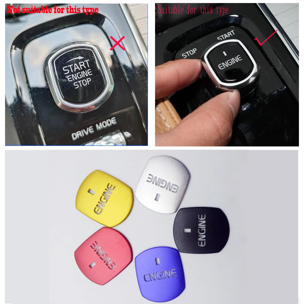 Dee Special For Volvo Xc90 Xc40 Xc60 S90 S60 V60 Aluminum Alloy Car Start Key Decoration Stickers Auto Parts Accessories