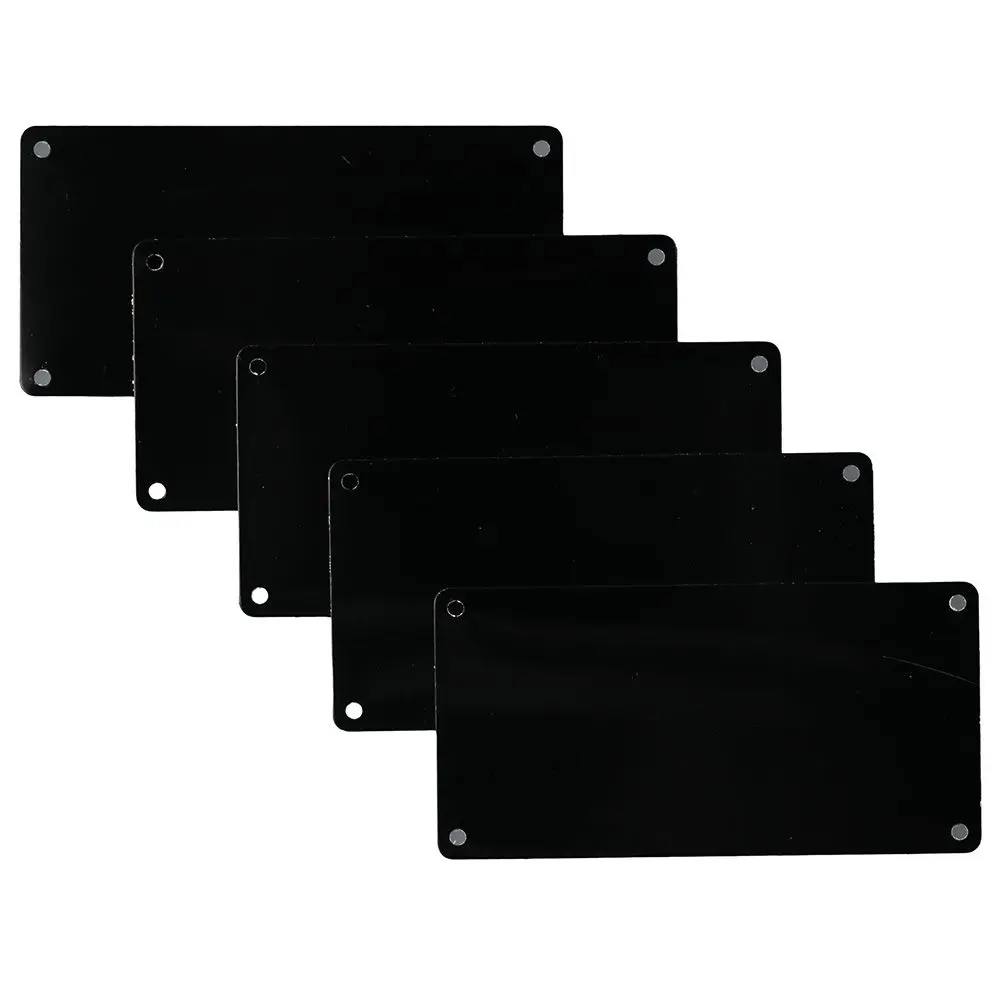 

Aluminium Blank Tags with 4 holes Stainless Steel 100*50mm Label Tag Black Blank Cards Machine