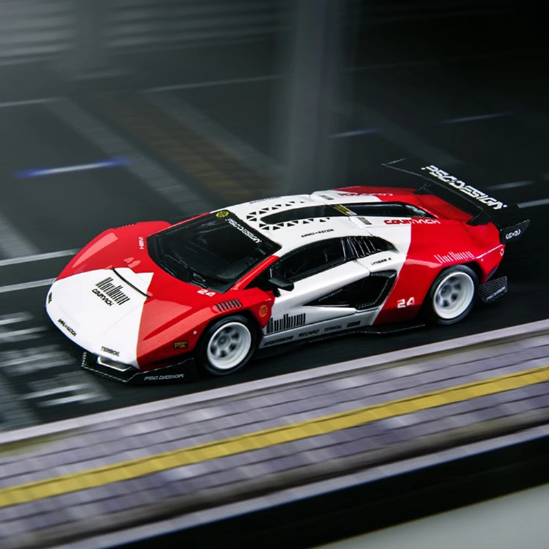 TimeMicro X PSC DESIGN 1:64 Modellino Lamborghini Countach Nero Opaco - Pressofuso