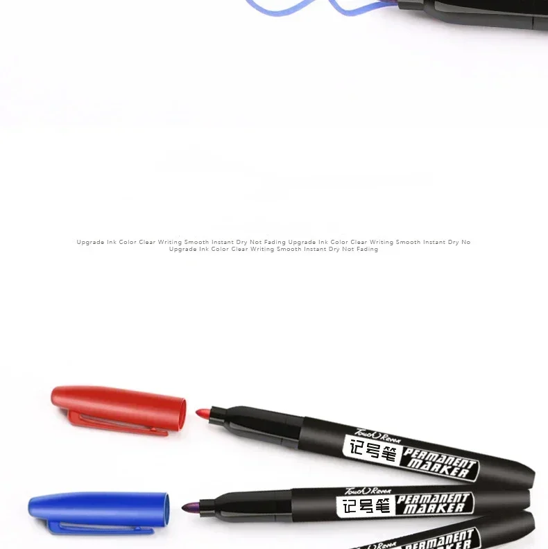 6–20 Stück Permanentmarker, wasserfest, feine und dicke Spitze, 1,5 mm, schwarz, blau, rote Tinte, für Büro, Schule, Zeichnen, Markieren, Kunst, Schreibwaren – Detail 6