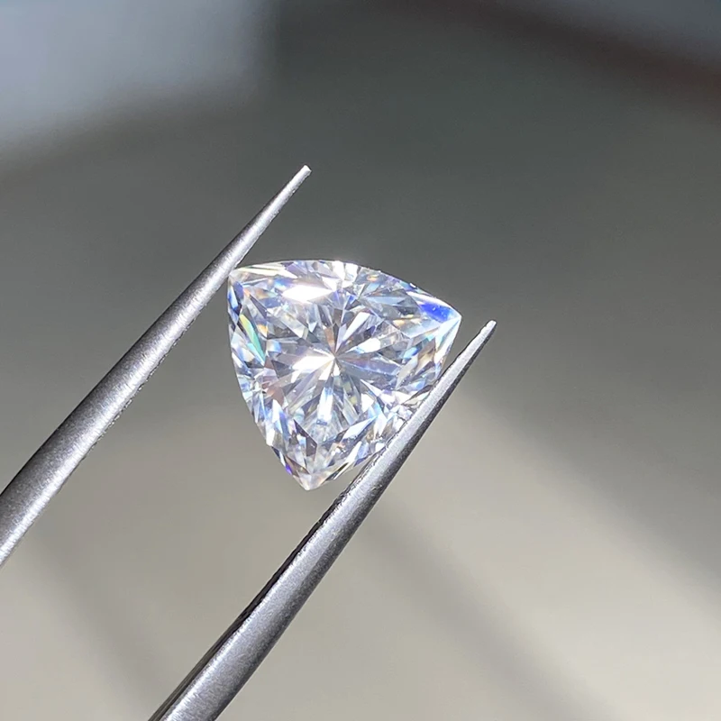 DJMAX 2-14mm Trillion Cut Moissanite Loose Stones Full Triangle Moissanite Diamond Gemstones D Color & VVS1 For Jewelry Making 3