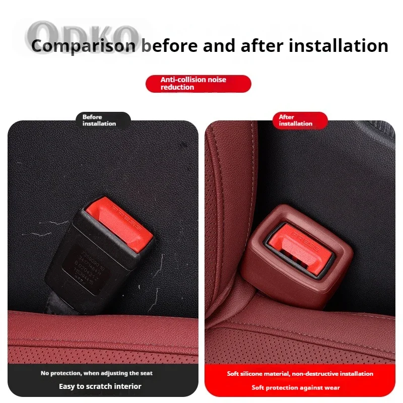 Car Safety Belt Buckle Holder Silicon Gel Buckle Protective Cover For Tesla Model 3 Y Model S X