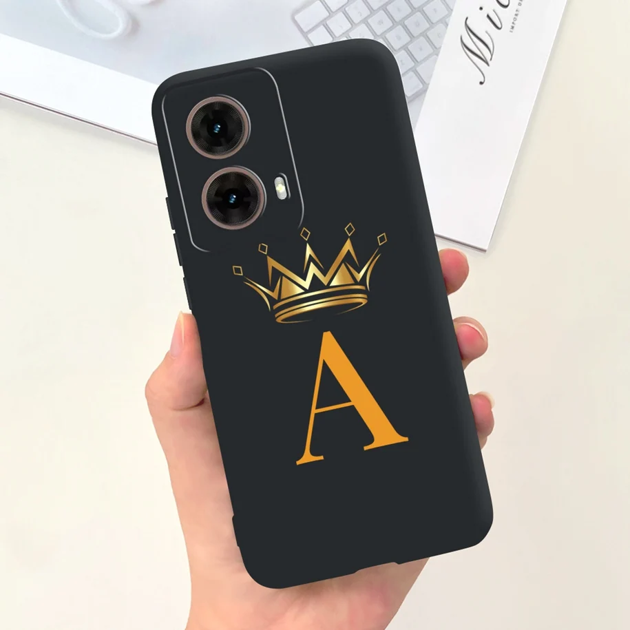 Luxury Initial Letters Soft Silicone Protective Case - Shockproof Bumper Cover