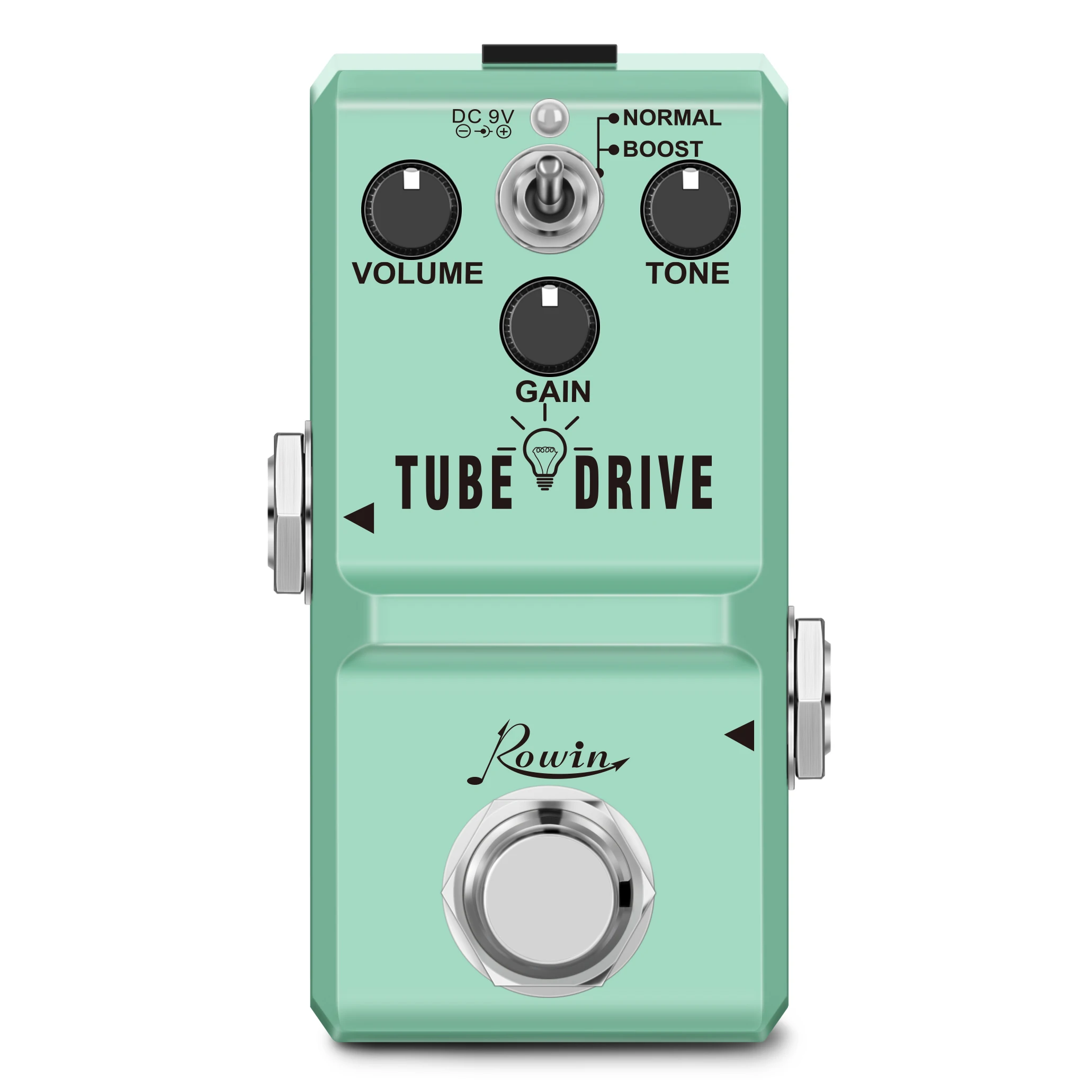 Rowin LN-328 Tube Drive Guitar Analog Overdrive Pedal Classic Blues Pedals Distortion Box Normal & Boost Modes Mini Size rowin ln 321 blues mini overdrive guitar effect pedal ture bypass full metal case with fat and normal modes