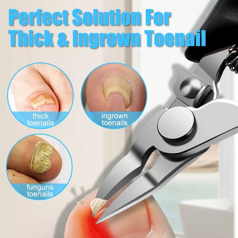 1Pcs Toenail Clippers Nail Cutters Professional Pedicure Paronychia Tools Manicure Stainless Steel Sharp Curved Blade Big Pliers