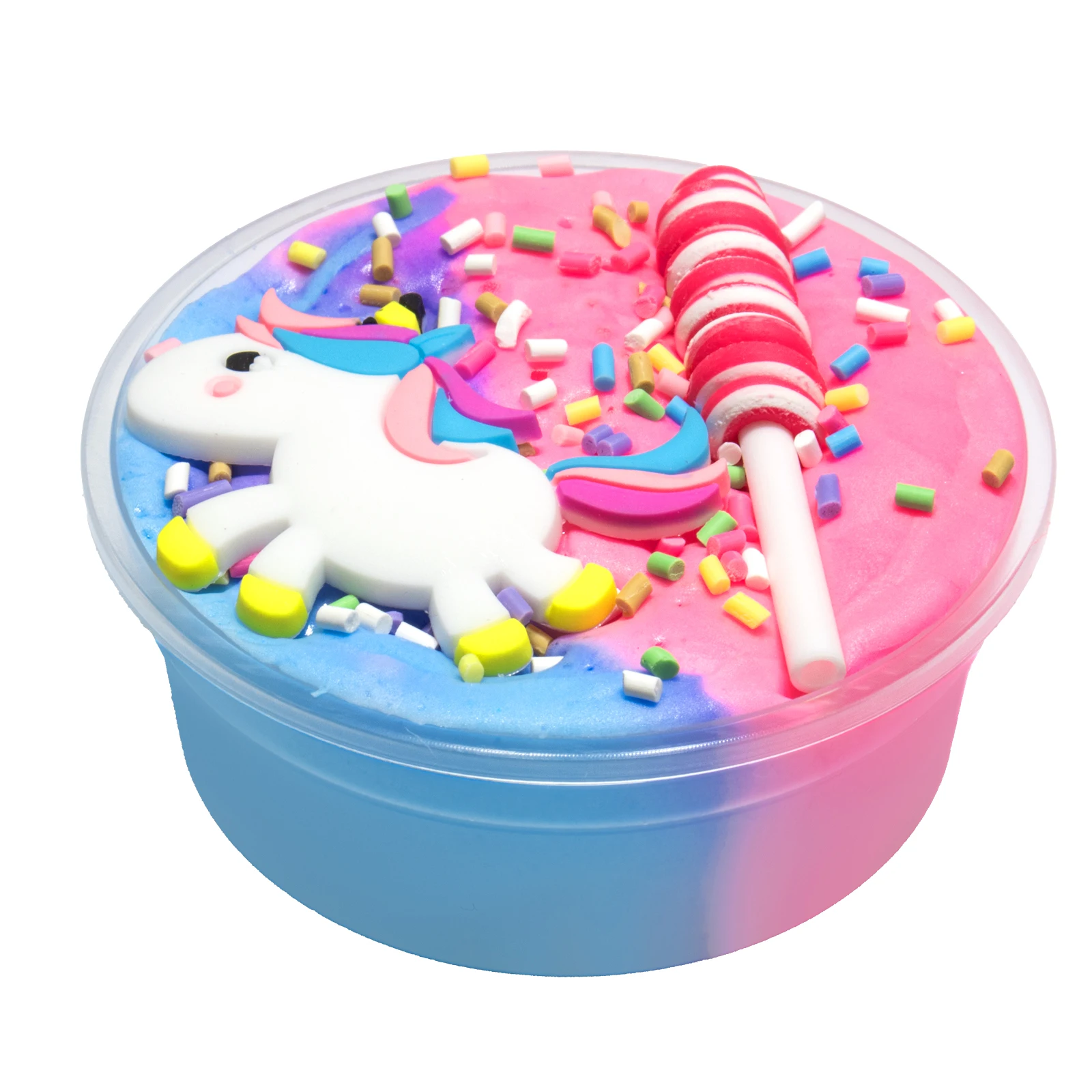 60ml Color Unicorn Fluffy Slime Glue Butter Cotton Mud Modelling Diy Candy Resin Accessories Slime Antistress Stress Relief Toy 4