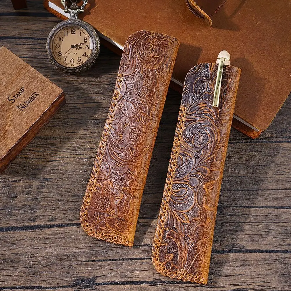 Pen Bag Leather Pen Pouch Gift Case pen pencil case
