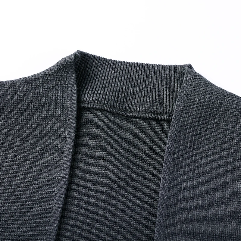 남성용 니트 울 가디건, V넥 스트라이프 포켓 스웨터 코트, 한국 캐주얼 패션, 남성 의류, 럭셔리 품질, 가을 및 겨울