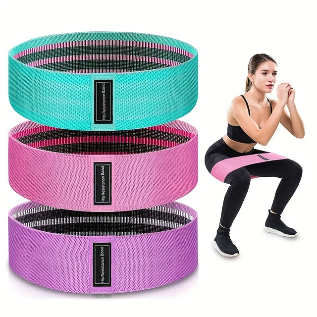 Yoga Resistance Bands 3 Pcs of Stretch Exercise Workout Bands for Women and Man Booty Legs Elastic Pilates Flexbands