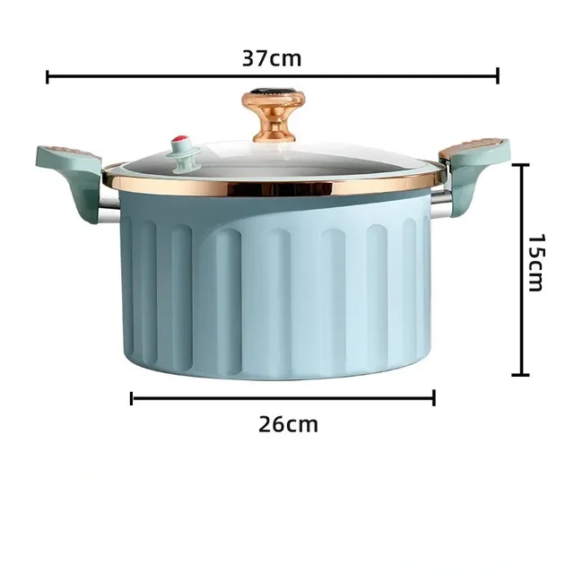 Micro Pressure Cooker Household Large Capacity cooking Pot with Double Ear Non-stick Multi-function Soup Pot Pressure Cooking 6