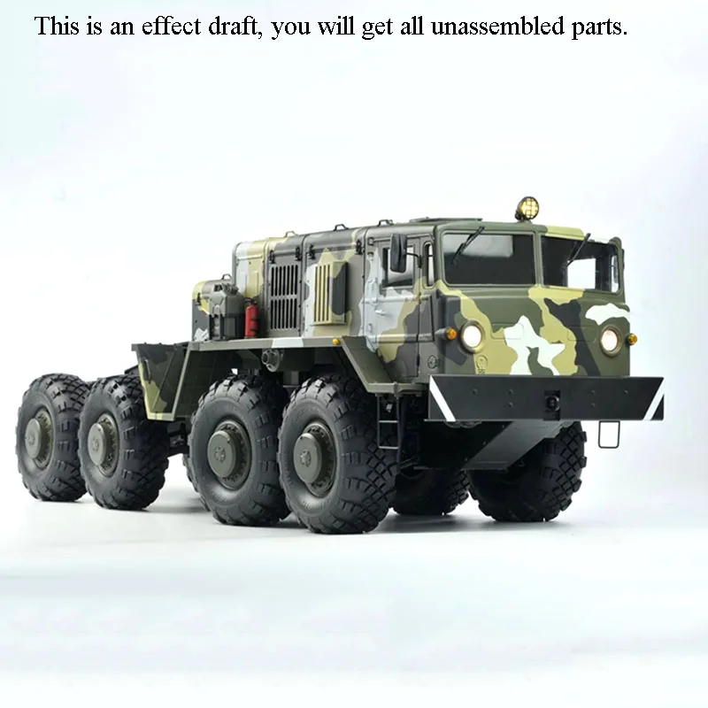 CROSS 1/12 RC Off Road Car Military Truck BC8A Mammoth 8*8 KIT W/ Motor Light System Unassembled Gifts for Boys Model TH11099 2