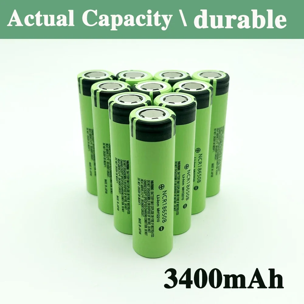 

100% NEWEST Original 18650 Battery NCR18650B 3.7V 3400mah 18650 Lithium Rechargeable Battery for Flashlight Batteries