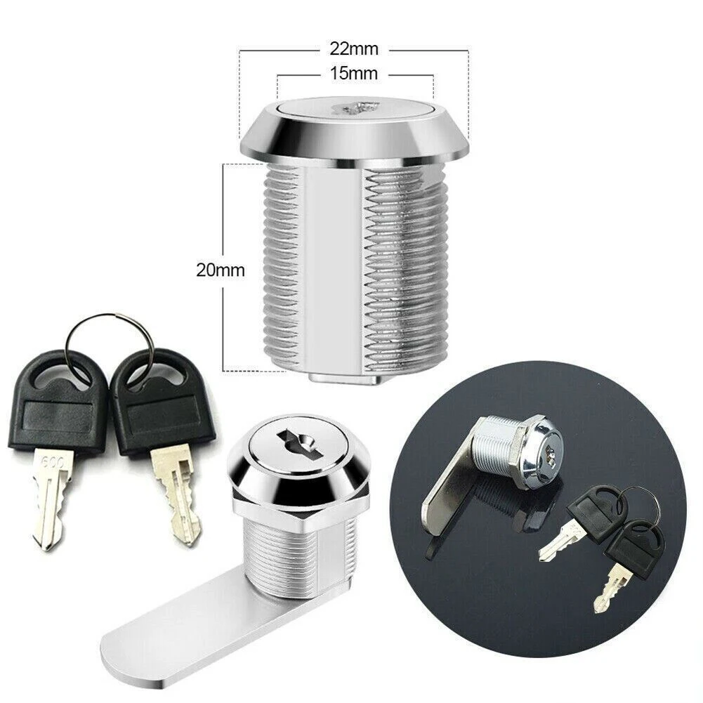 Cam Lock Security Lock 16-30mm Cam Lock Door Mail Box Furniture Locker 2  Key For Wood Metal Mailboxes Furniture