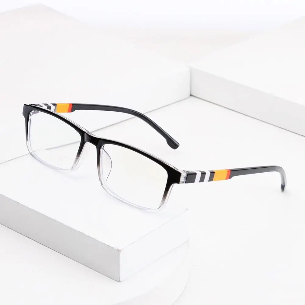 Fashion Anti-Blue Light Reading Glasses Ultra-Light Eye Protection Readers Eyewear Unisex Stripe Comfortable Presbyopia Glasses