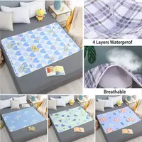 100*150cm Baby Sleeping Underpads Skin-friendly Leakproof Washable Underpads Triple Waterproofing Soft Menstruation Pad Adults 1
