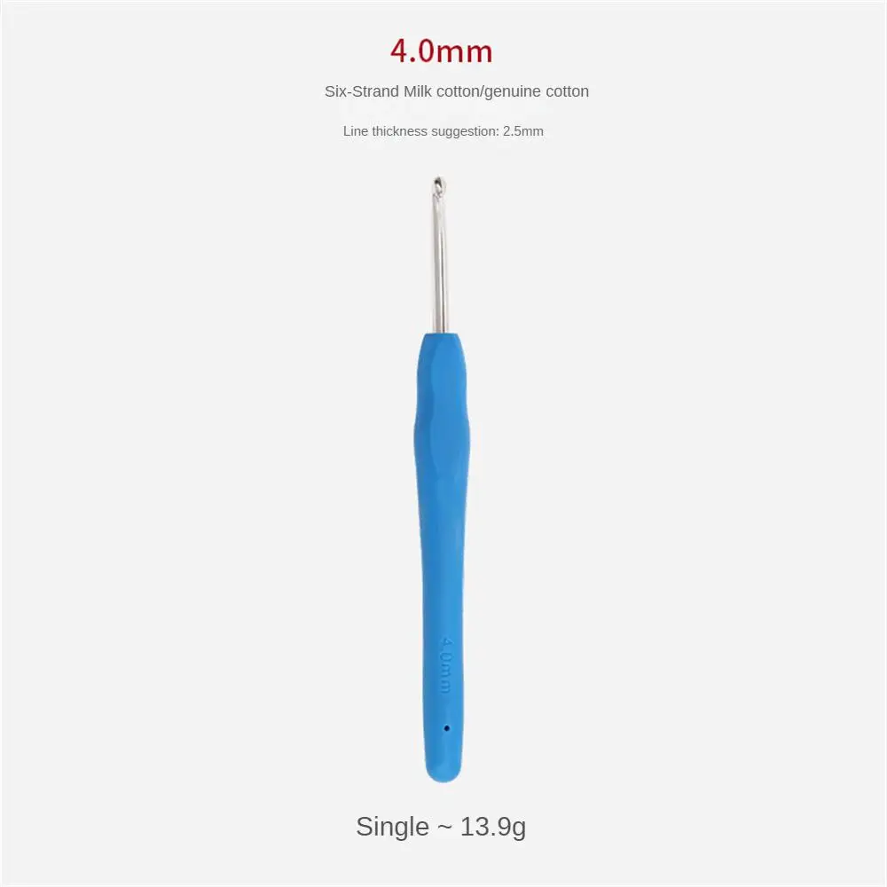 Knitting Tool Silicone Soft Handle Knitting Crochet Color Crochet Hook Double-headed Non-slip crochet needles