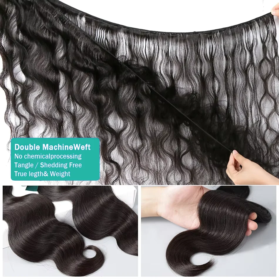 MELODIE Body Wave Human Hair Bundles Remy Unprocessed Raw Virgin Human Hair Water Wave Extensions 3 4 5 Bundles Deal
