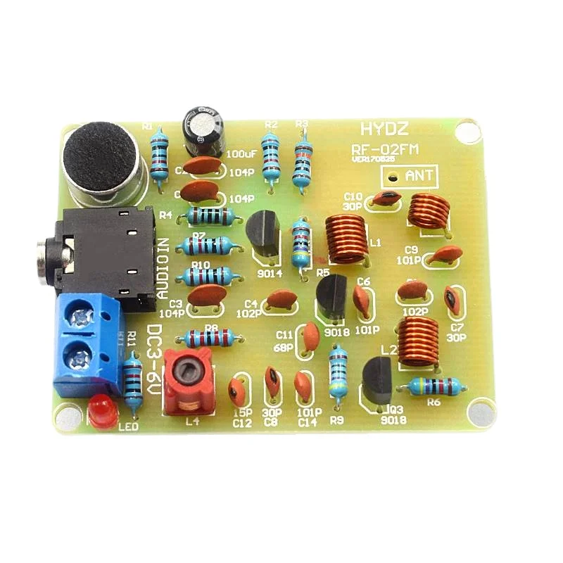 FM Stereo Radio DIY Kit - Wireless Transmitter & Receiver Module for Frequency Modulation Soldering Practice