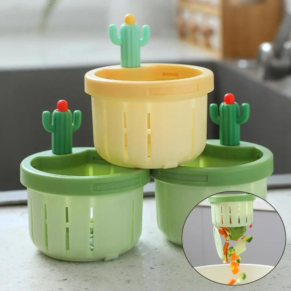 Kitchen Sink Filter Anti-clogging Cactus Kitchen Sink Drain Strainer Food Waste Catcher Easy Cleaning Plug Filter Basket