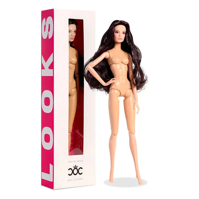 1/6 Fashion Supermodel Doll White/Normal Skin 12 Joints Activity European Bjd Naked Body Blond Black Hair Toys for Girls Present 6