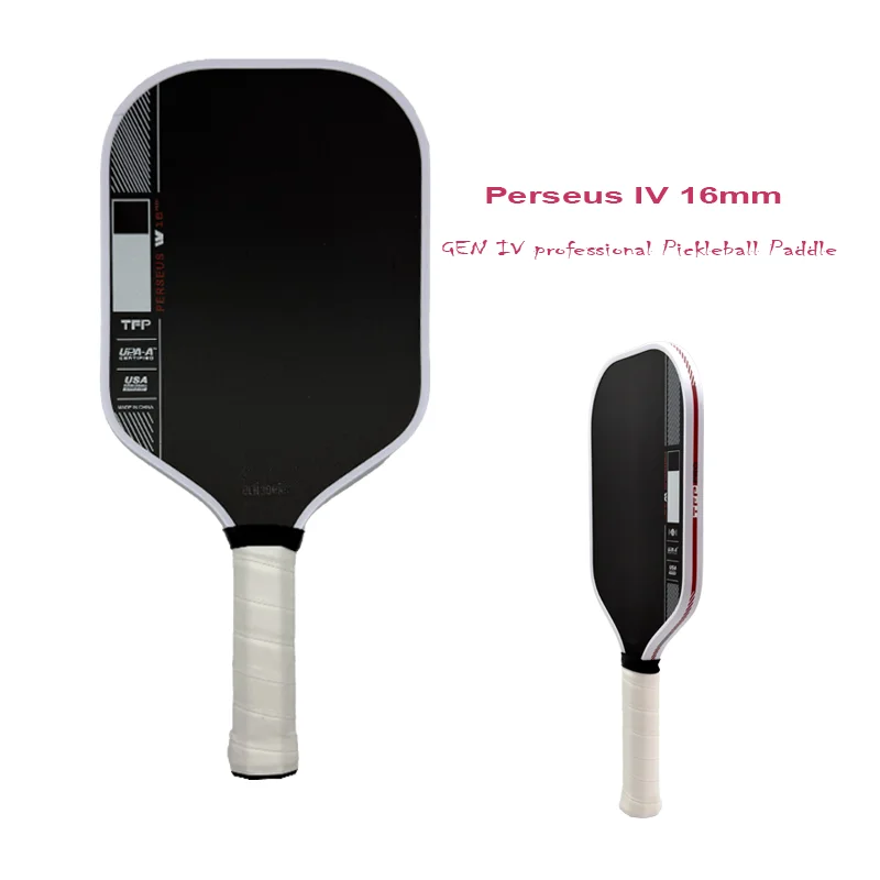 Perseus GEN4 T700CARBON FIBER Pickleball Paddle Thermoform Edge Seal Foam Injected Edge PP Core and Fill in Handle Raw RoughTiny