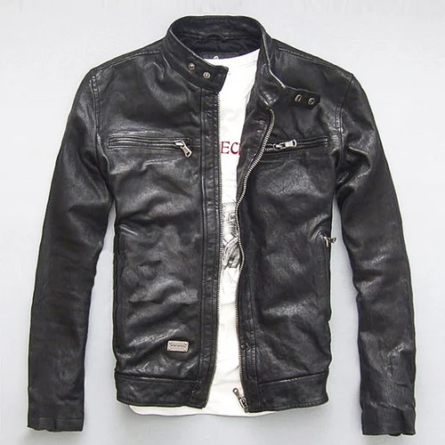 

2023 Men's Genuine Leather Jacket Men Real Sheep Goat Black Brown Male Bomber Motorcycle Jackets Spring Autumn Mens Clothes L1