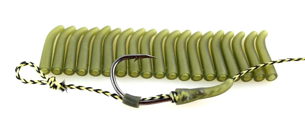 20 stücke Karpfen Angeln Zubehör Anti Verwicklung Ärmeln Fisch Haken Ärmeln Aligner Angeln Terminal Tackle Gummi – Detail 4