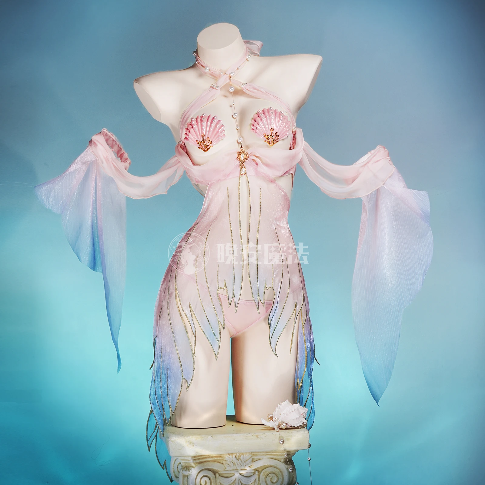 

Original Design Love of Mermaid Cosplay Costume Dress Colour Pearly Shells Sweet Bust Stickers Sexy Cosplay Dresses