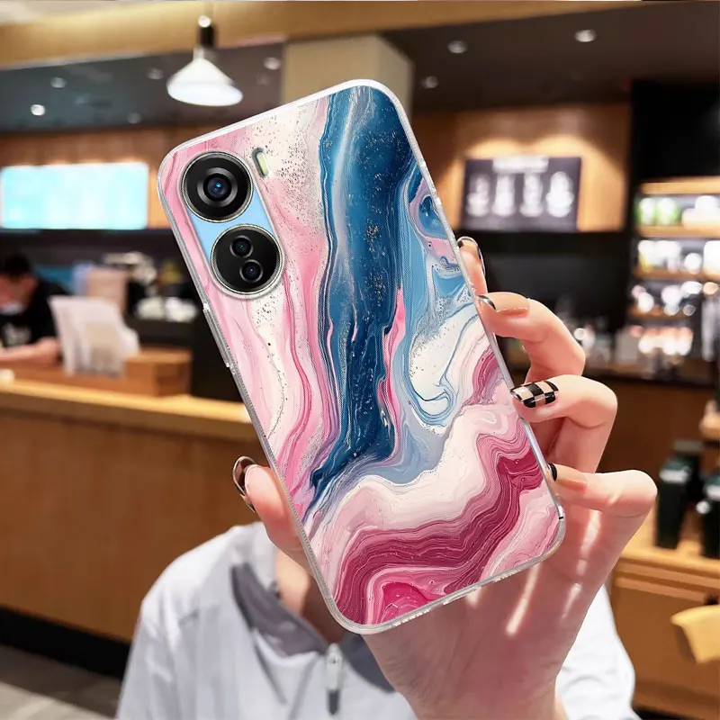 Clear Silicone Print Phone Case - Shockproof Protective Cover