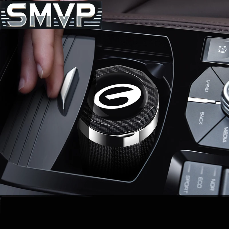 자동차 재떨이에 적합 Trumpchi GAC GS8 2019-2023 휴대용 Led 자동차 컵 홀더 자동 재떨이 담배 홀더 상자 인테리어 Accessori